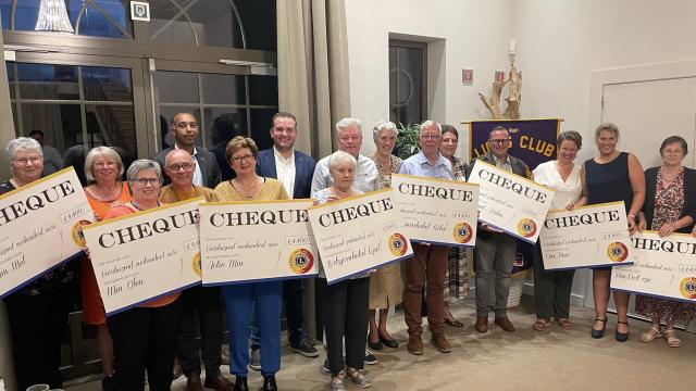 Lions Club Mol-Geel: uitreiking cheques aan goede doelen
